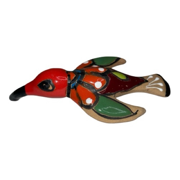 Talavera Style Mexico Vibrant Multicolor Ceramic Bird Figurine Folk Art - Picture 4 of 4